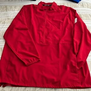Gently-used Adidas Men’s Power Red/White Game Mode Long Sleeve Quarter Zip 2xl